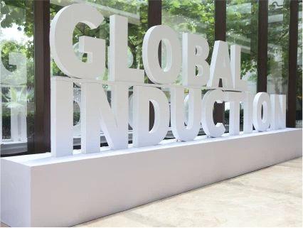 3D brand logo installation for corporate event stage in Gurgaon