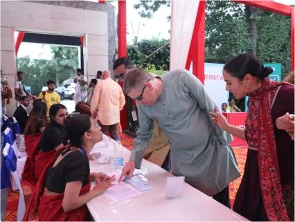 Registration desk for family day events