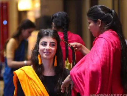 Traditional interactive activity stalls set up for ladies during corporate festive parties